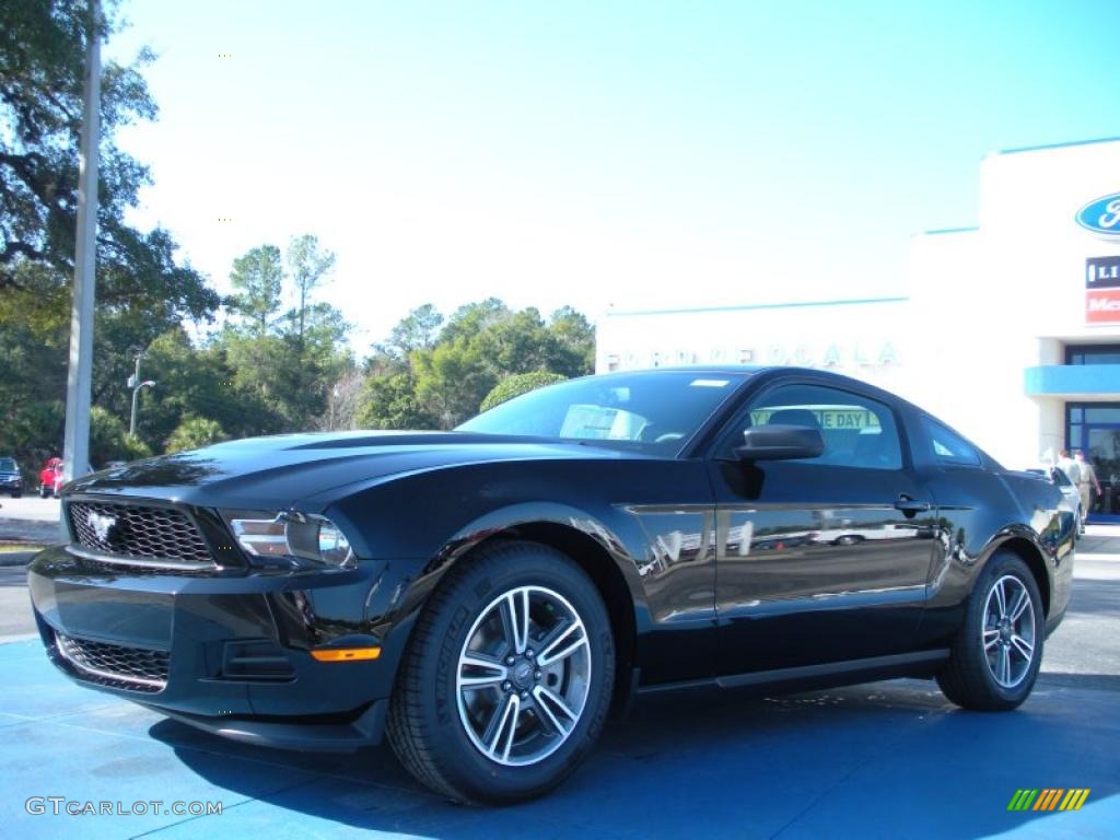 2011 Mustang V6 Premium Coupe - Ebony Black / Charcoal Black photo #1