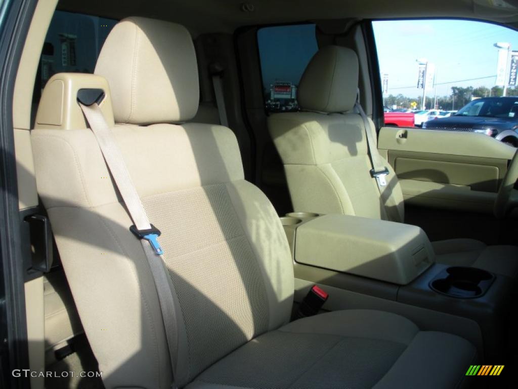 2005 F150 XLT SuperCab 4x4 - Aspen Green Metallic / Tan photo #16
