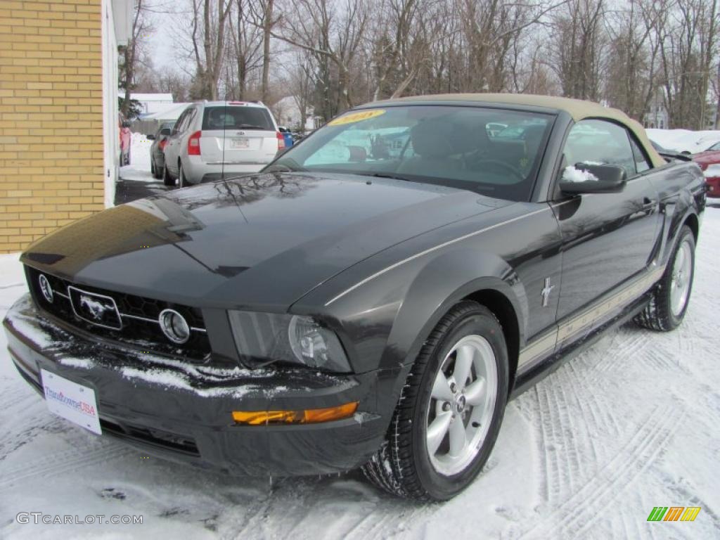 2008 Mustang V6 Premium Convertible - Alloy Metallic / Medium Parchment photo #22