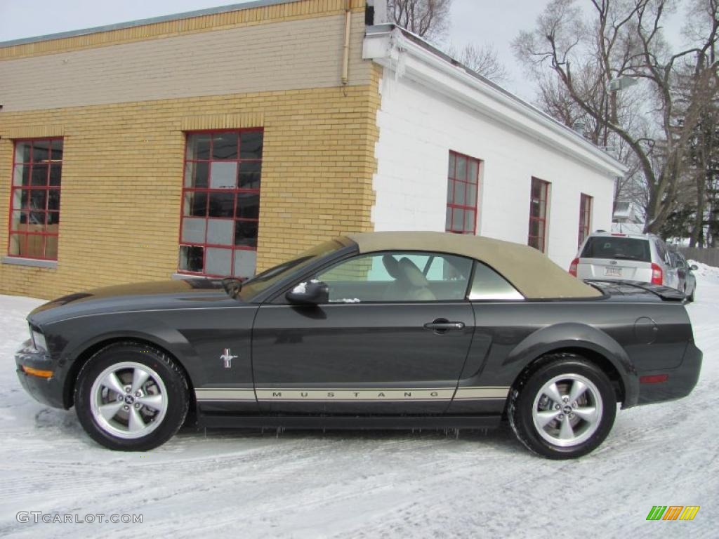 2008 Mustang V6 Premium Convertible - Alloy Metallic / Medium Parchment photo #23