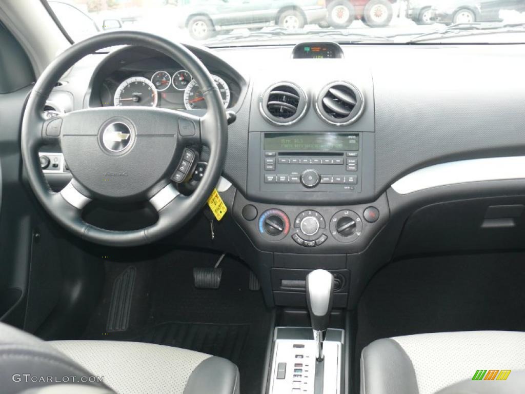 2010 Chevrolet Aveo LT Sedan Charcoal Dashboard Photo #43523147