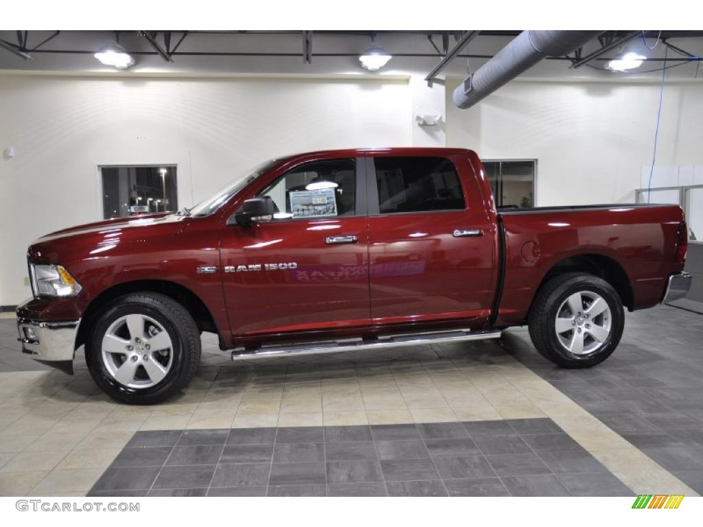 2011 Ram 1500 Big Horn Crew Cab - Deep Cherry Red Crystal Pearl / Dark Slate Gray/Medium Graystone photo #1