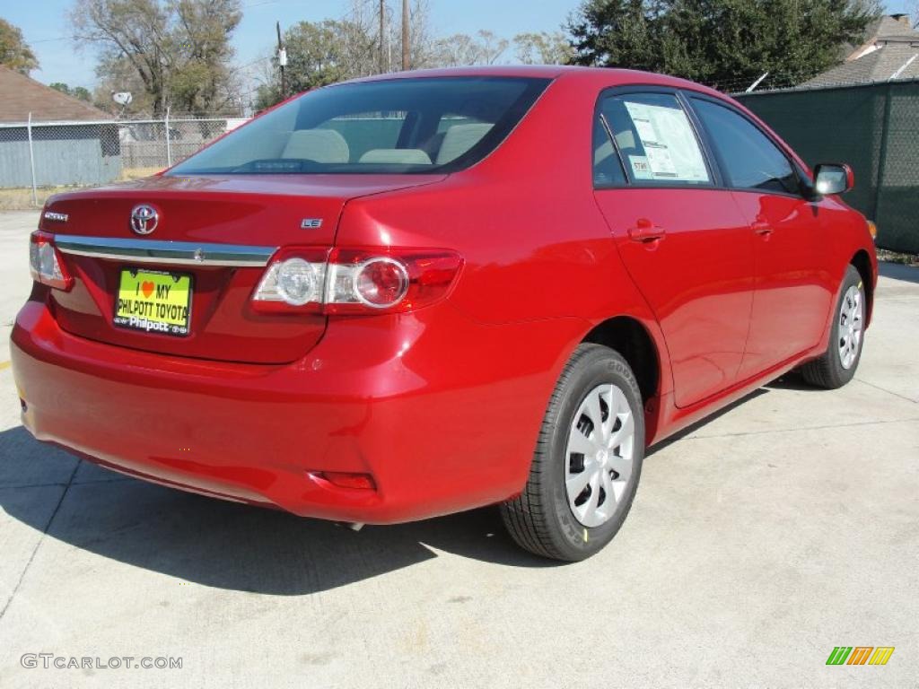 2011 Corolla LE - Barcelona Red Metallic / Ash photo #3