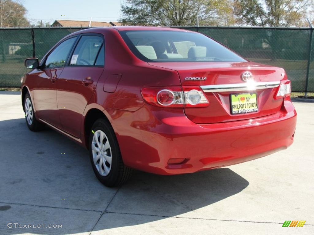 2011 Corolla LE - Barcelona Red Metallic / Ash photo #5