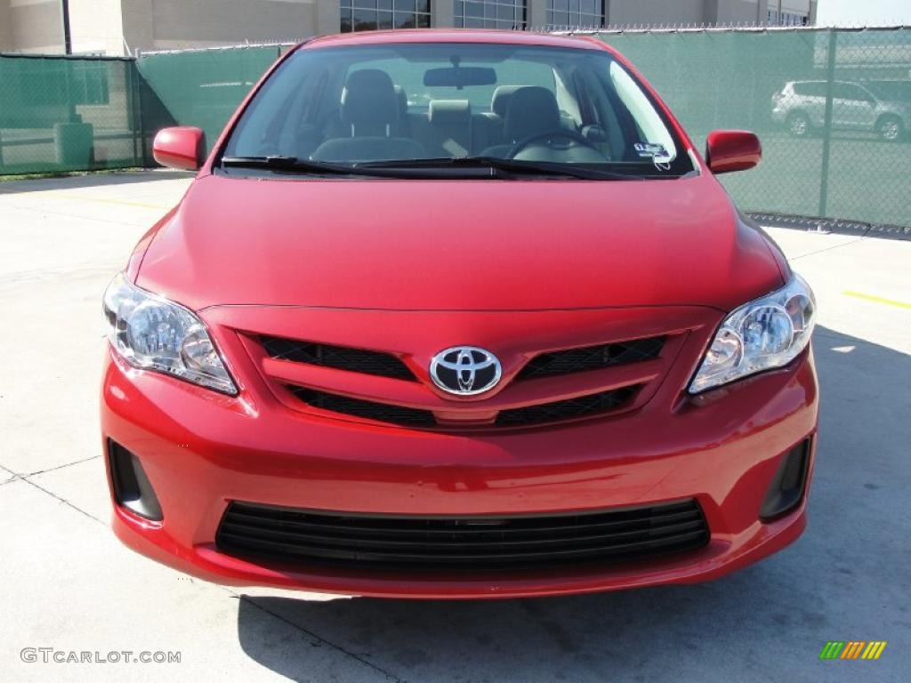 2011 Corolla LE - Barcelona Red Metallic / Ash photo #8