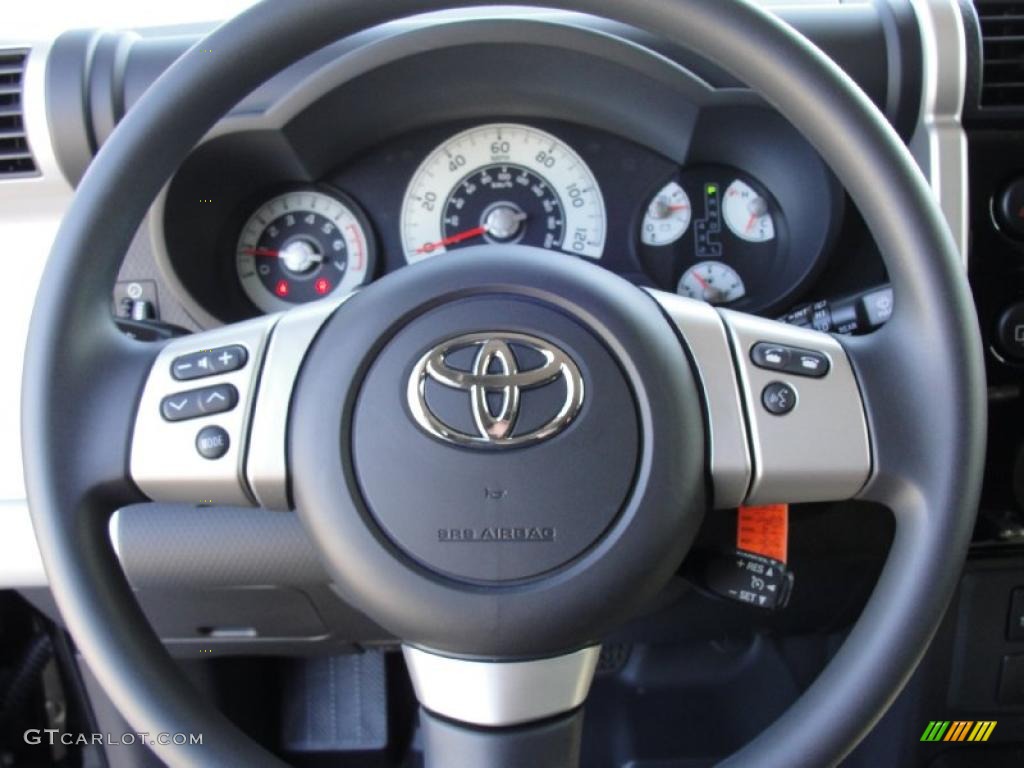 2011 Toyota FJ Cruiser TRD Dark Charcoal Steering Wheel Photo #43536626