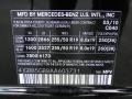 040: Black 2010 Mercedes-Benz ML 350 Color Code