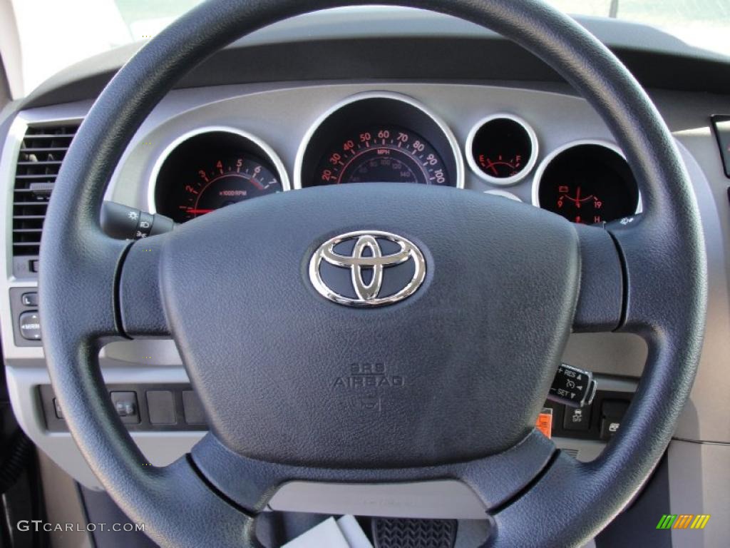 2011 Toyota Tundra TSS CrewMax Graphite Gray Steering Wheel Photo #43540719