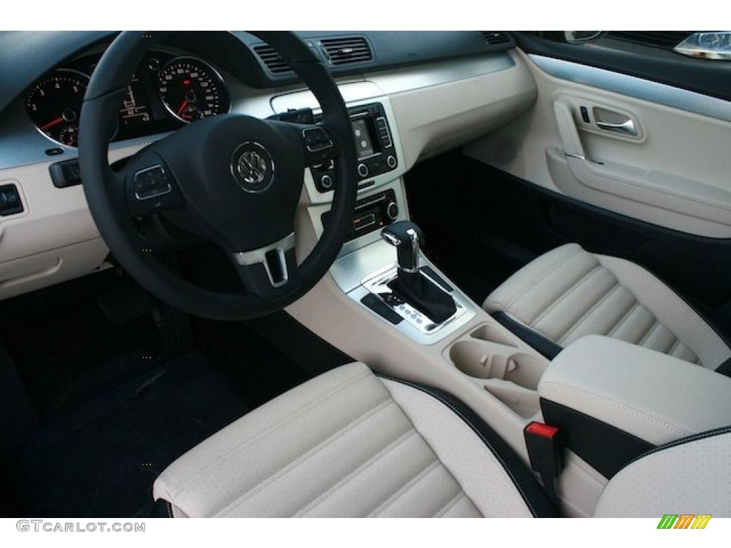Cornsilk Beige/Black Interior 2011 Volkswagen CC Lux Photo #43541884