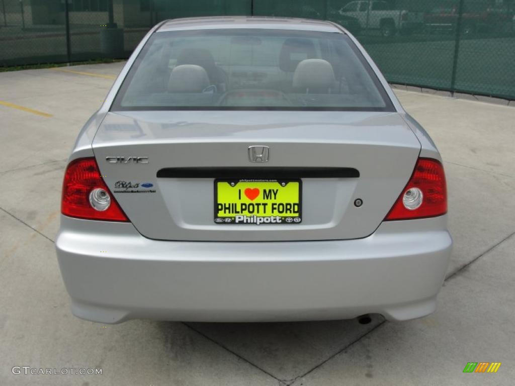 2005 Civic Value Package Coupe - Satin Silver Metallic / Black photo #4