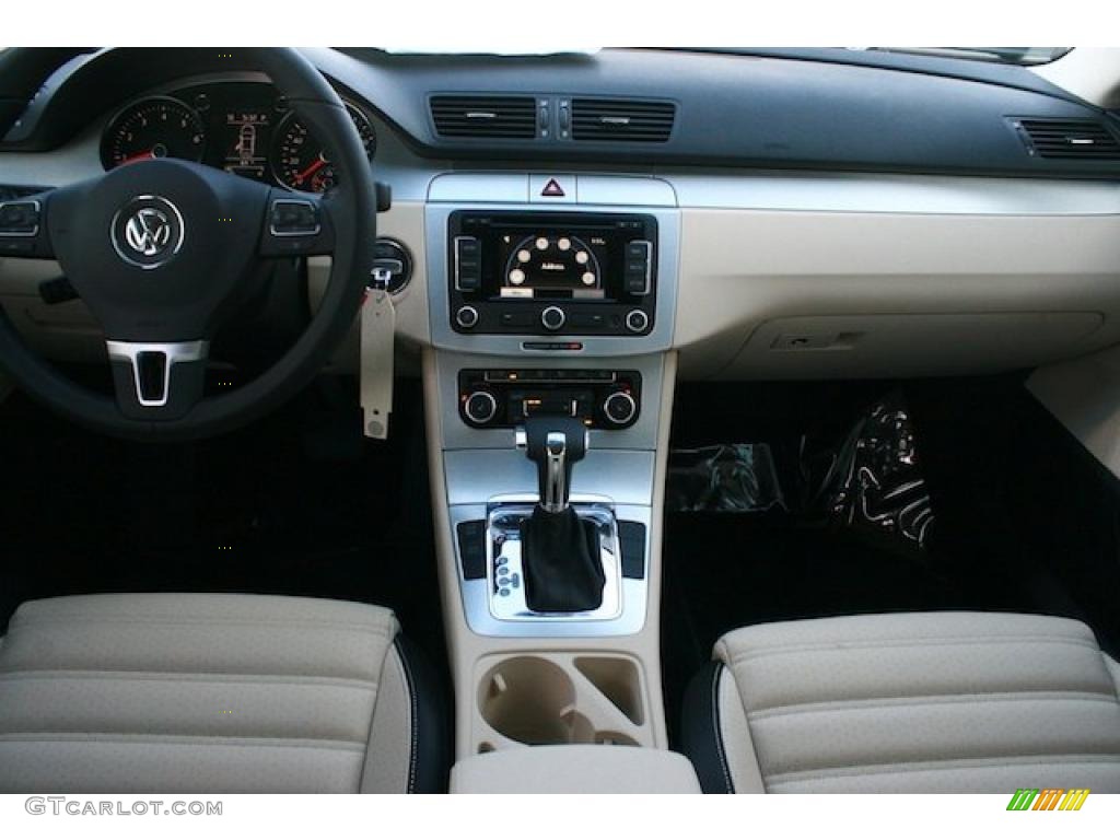 2011 Volkswagen CC Lux Cornsilk Beige/Black Dashboard Photo #43541924