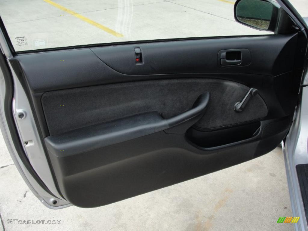 2005 Honda Civic Value Package Coupe Black Door Panel Photo #43542192