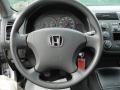 Black 2005 Honda Civic Value Package Coupe Steering Wheel