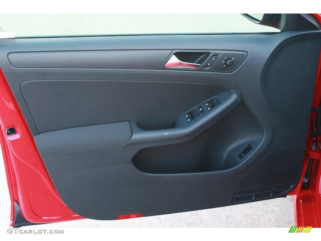 2011 Volkswagen Jetta S Sedan Titan Black Door Panel Photo #43543528