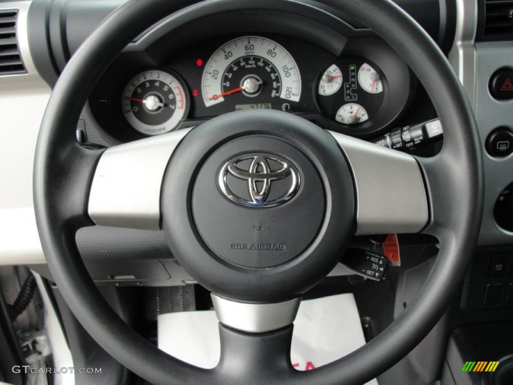 2008 Toyota FJ Cruiser Standard FJ Cruiser Model Dark Charcoal Steering Wheel Photo #43543540