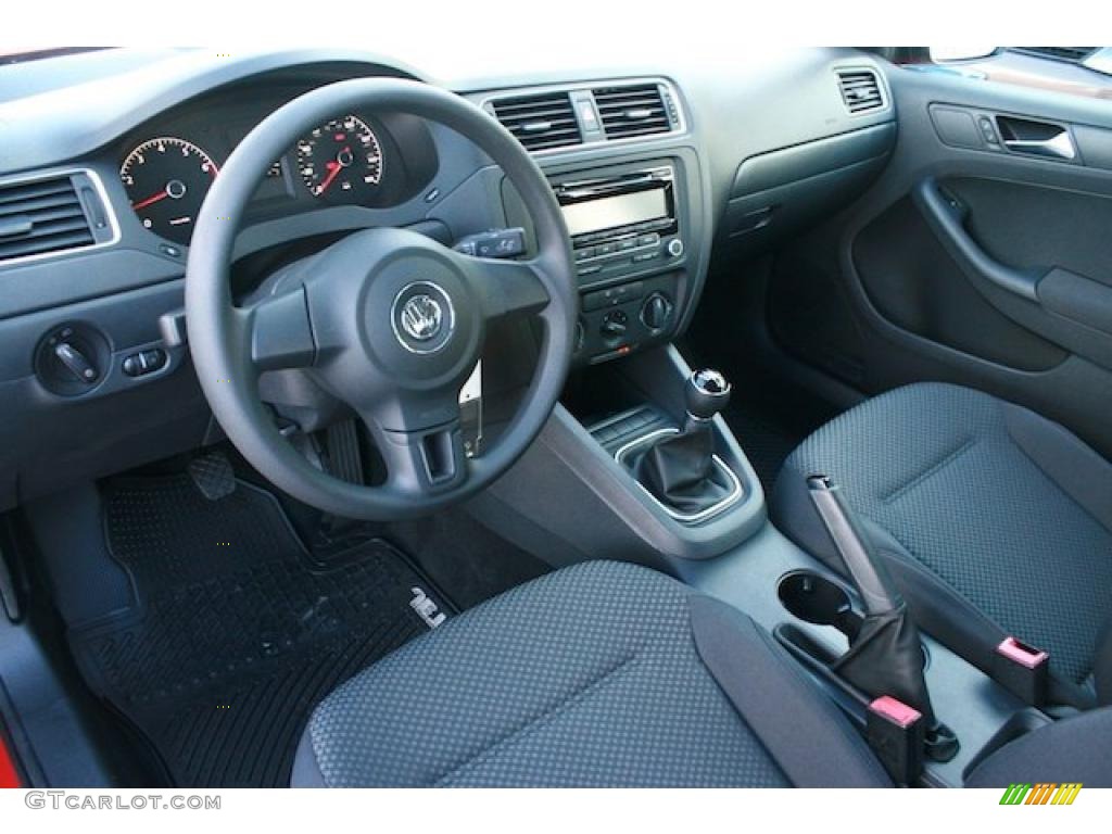 Titan Black Interior 2011 Volkswagen Jetta S Sedan Photo #43543580