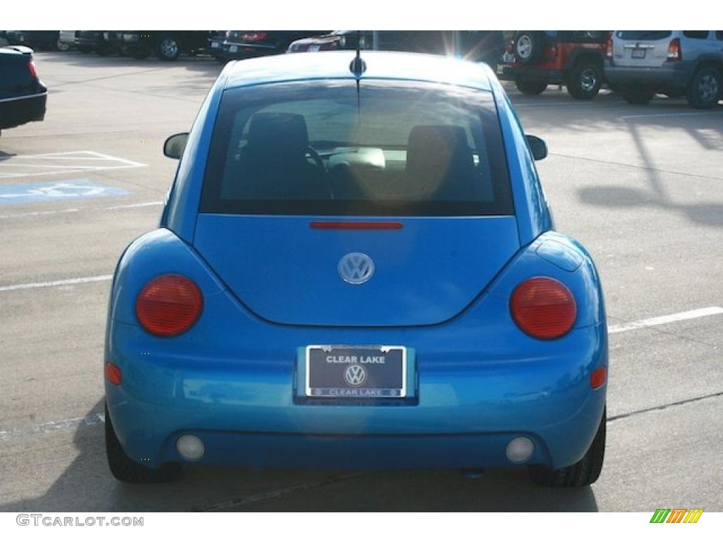 2004 New Beetle Satellite Blue Edition Coupe - Mailbu Blue Metallic / Black/Blue photo #6