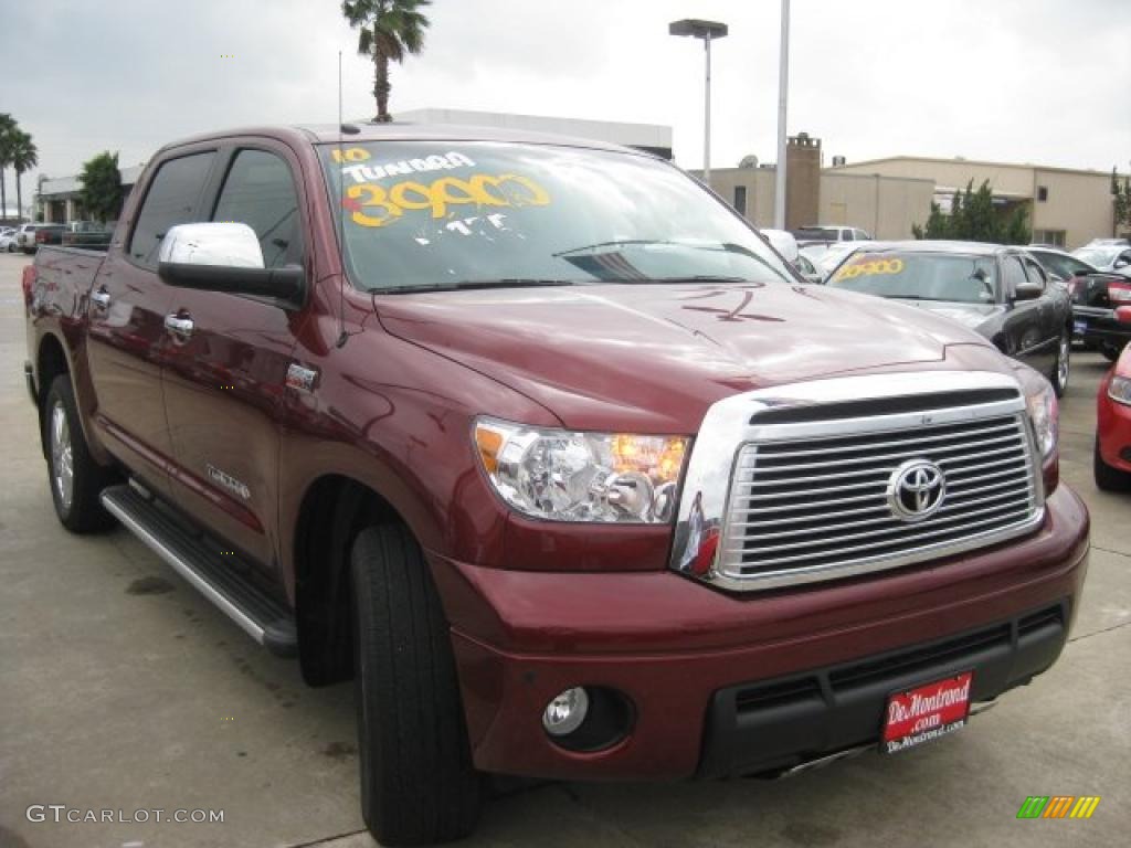 2010 Tundra Limited CrewMax 4x4 - Salsa Red Pearl / Graphite Gray photo #8