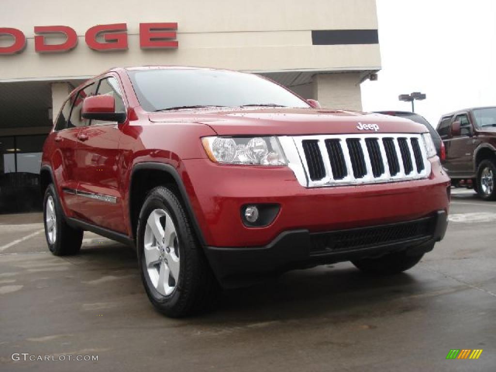 2011 Grand Cherokee Laredo X Package 4x4 - Inferno Red Crystal Pearl / Black photo #1