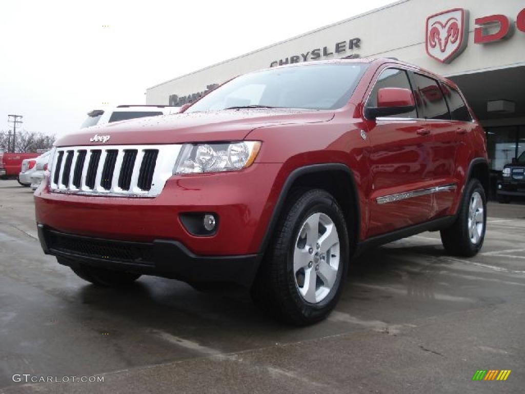 Inferno Red Crystal Pearl 2011 Jeep Grand Cherokee Laredo X Package 4x4 Exterior Photo #43545476