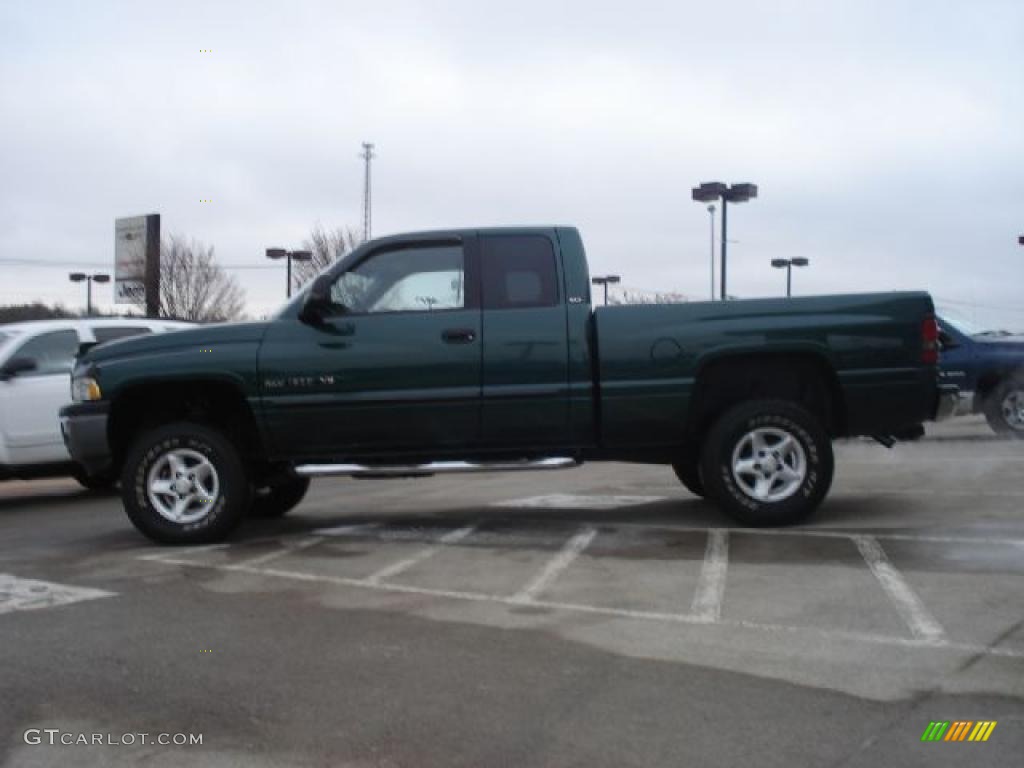 2001 Ram 1500 SLT Club Cab 4x4 - Forest Green Pearl / Mist Gray photo #6