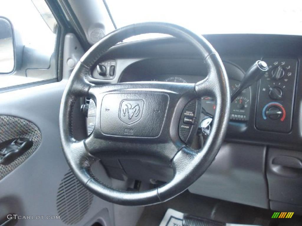 2001 Dodge Ram 1500 SLT Club Cab 4x4 Mist Gray Steering Wheel Photo #43545956