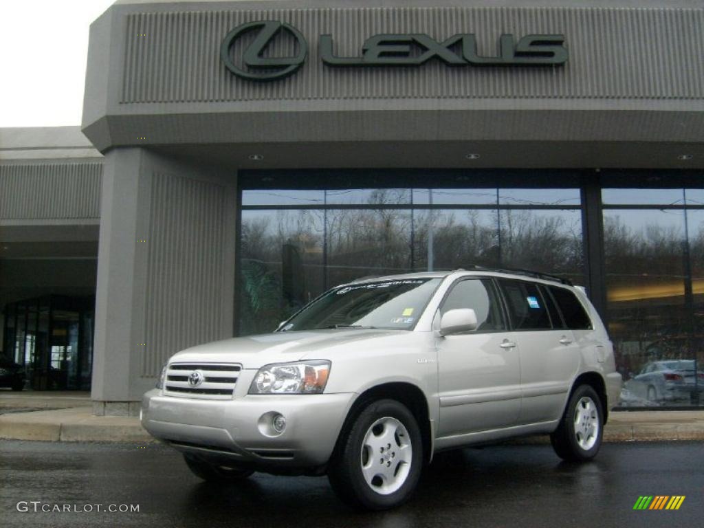 2004 Highlander Limited V6 4WD - Millenium Silver Metallic / Ash photo #1