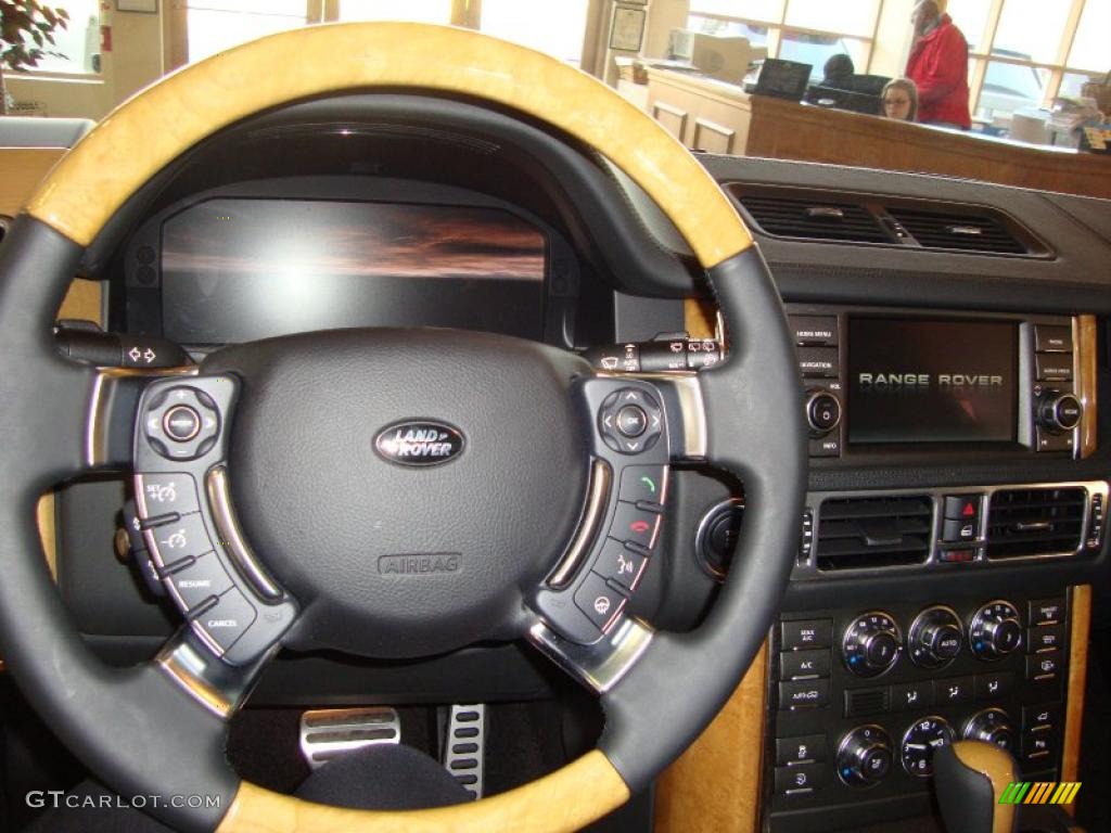 2011 Land Rover Range Rover Autobiography Jet Black/Jet Black Steering Wheel Photo #43549710