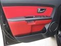 2010 Kia Soul Red/Black Sport Leather Interior Door Panel Photo