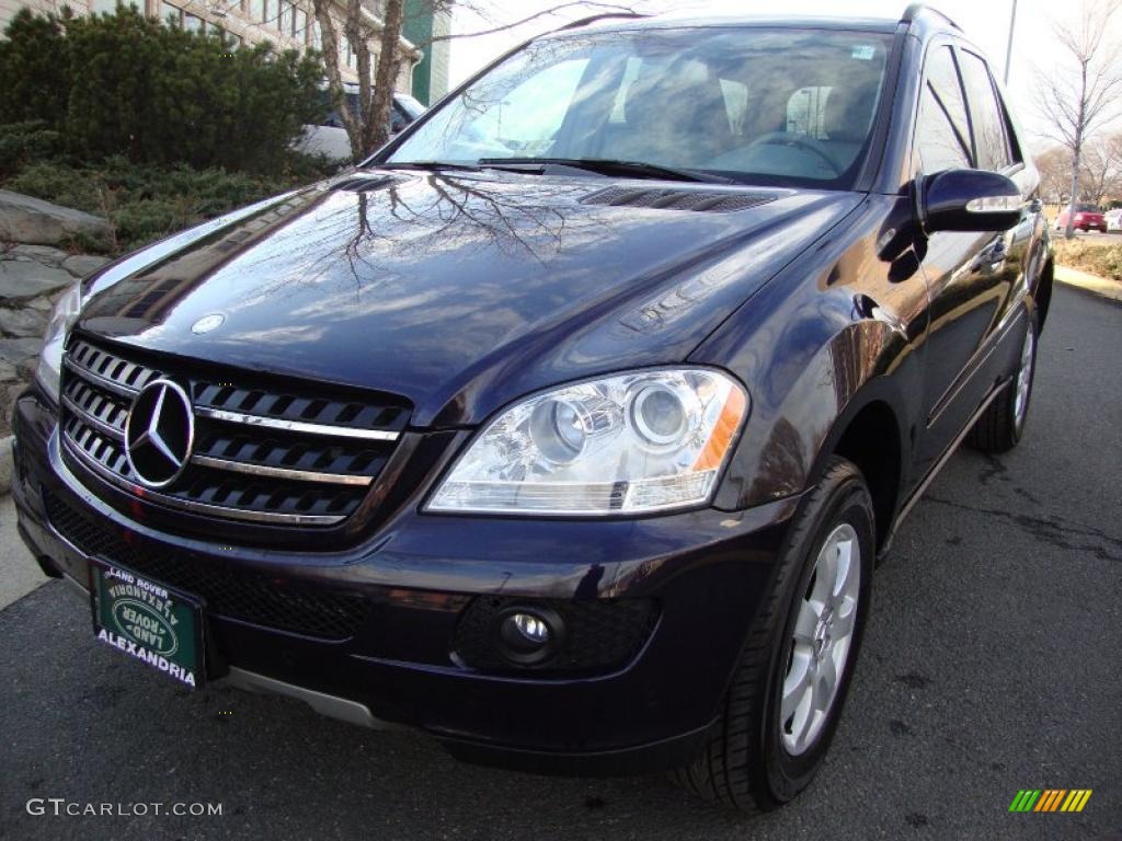 2007 ML 350 4Matic - Capri Blue Metallic / Macadamia photo #1