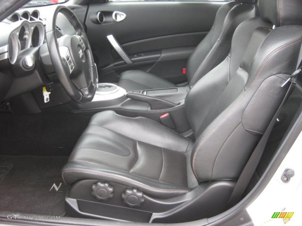 Charcoal Leather Interior 2006 Nissan 350Z Grand Touring Coupe Photo #43553240