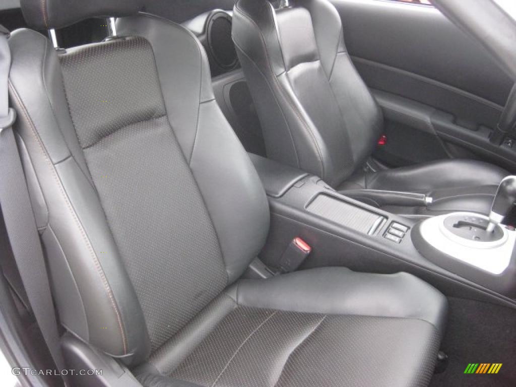 Charcoal Leather Interior 2006 Nissan 350Z Grand Touring Coupe Photo #43553260