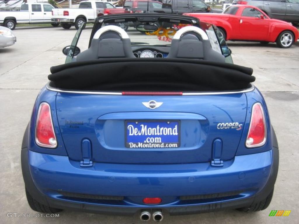 2005 Cooper S Convertible - Hyper Blue Metallic / Panther Black photo #5