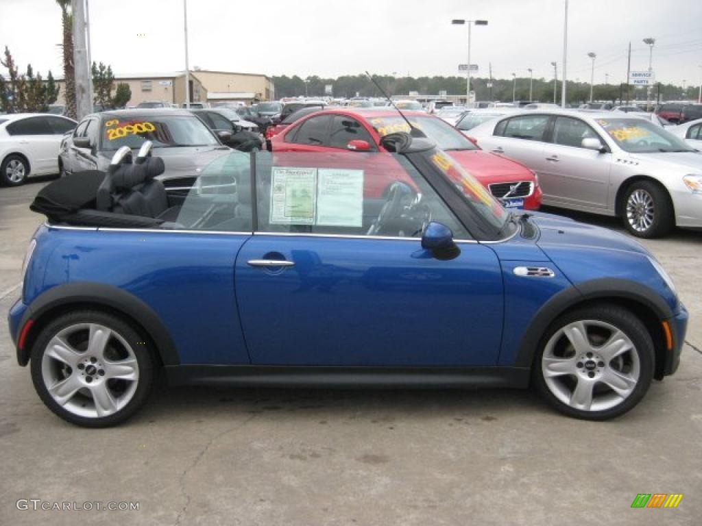 2005 Cooper S Convertible - Hyper Blue Metallic / Panther Black photo #7