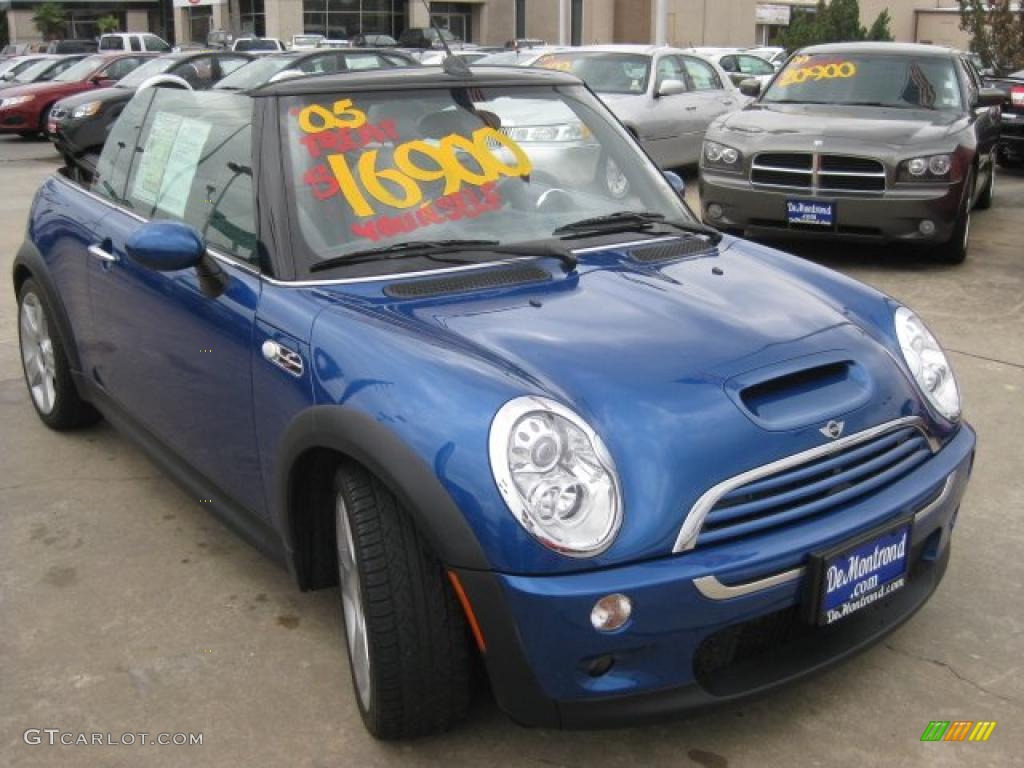 2005 Cooper S Convertible - Hyper Blue Metallic / Panther Black photo #8