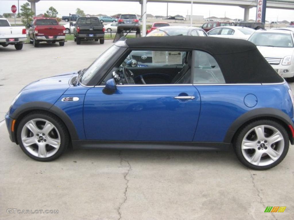 2005 Cooper S Convertible - Hyper Blue Metallic / Panther Black photo #15