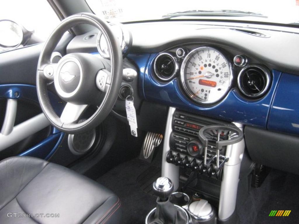 2005 Mini Cooper S Convertible Panther Black Dashboard Photo #43553577