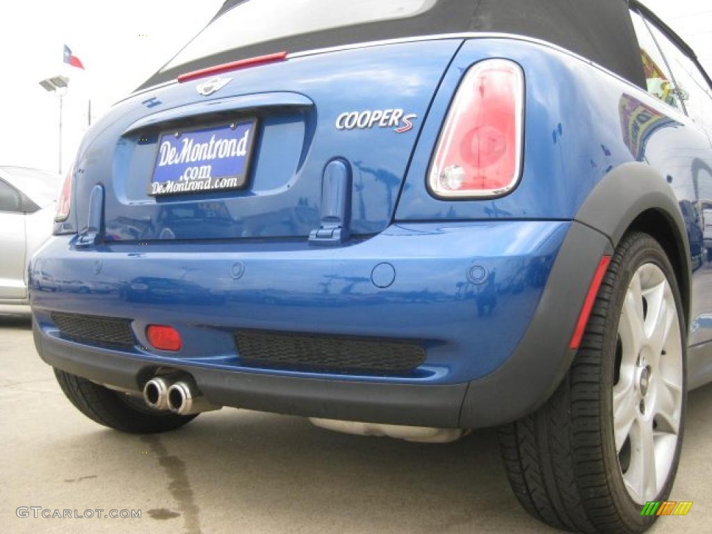 2005 Cooper S Convertible - Hyper Blue Metallic / Panther Black photo #49