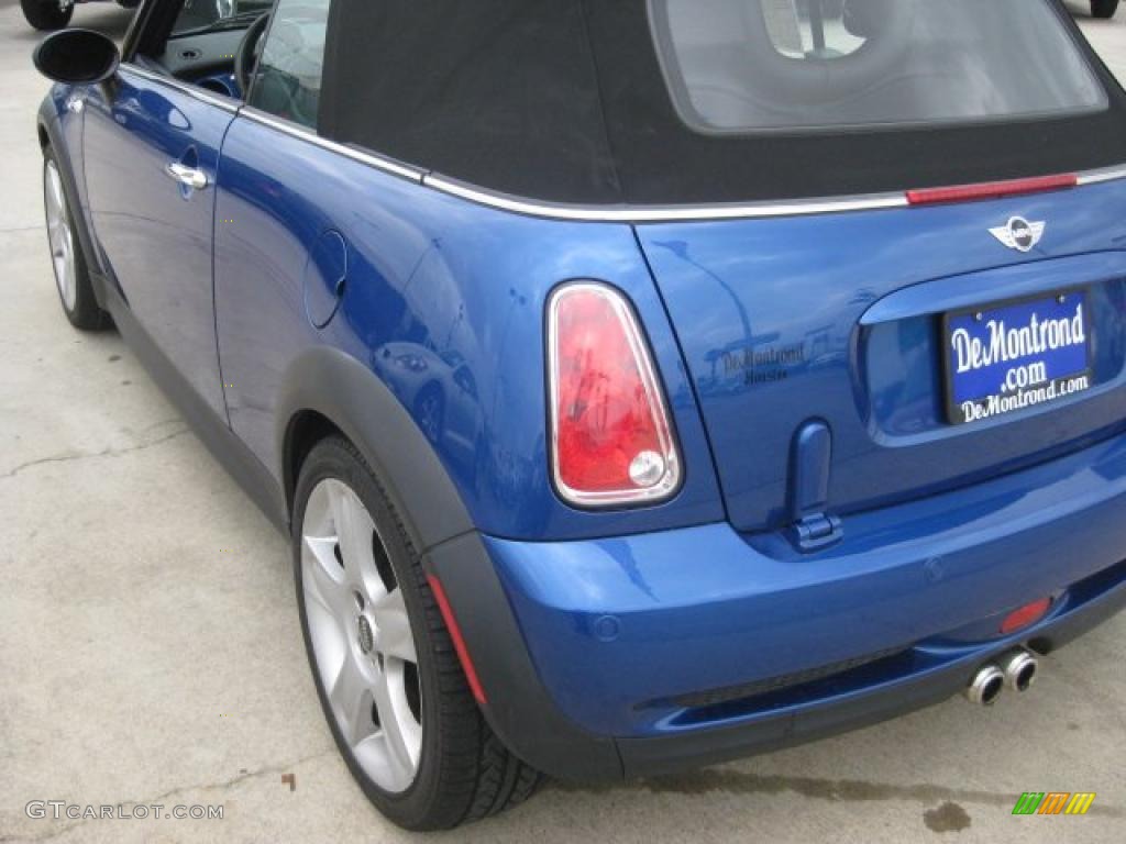 2005 Cooper S Convertible - Hyper Blue Metallic / Panther Black photo #58