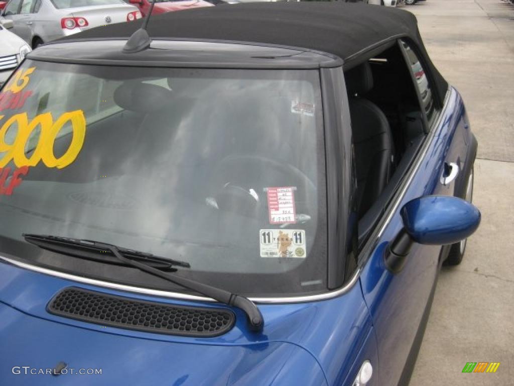2005 Cooper S Convertible - Hyper Blue Metallic / Panther Black photo #67