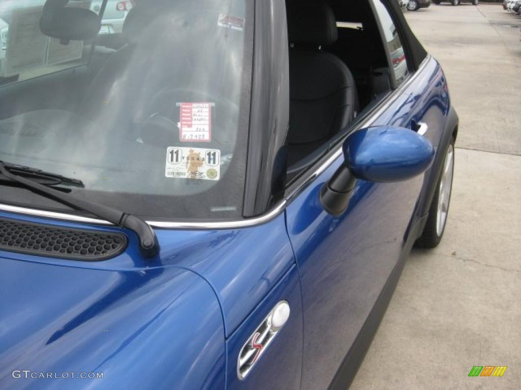2005 Cooper S Convertible - Hyper Blue Metallic / Panther Black photo #68