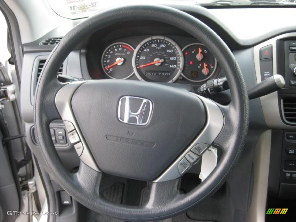 2008 Honda Pilot Special Edition Gray Steering Wheel Photo #43553873