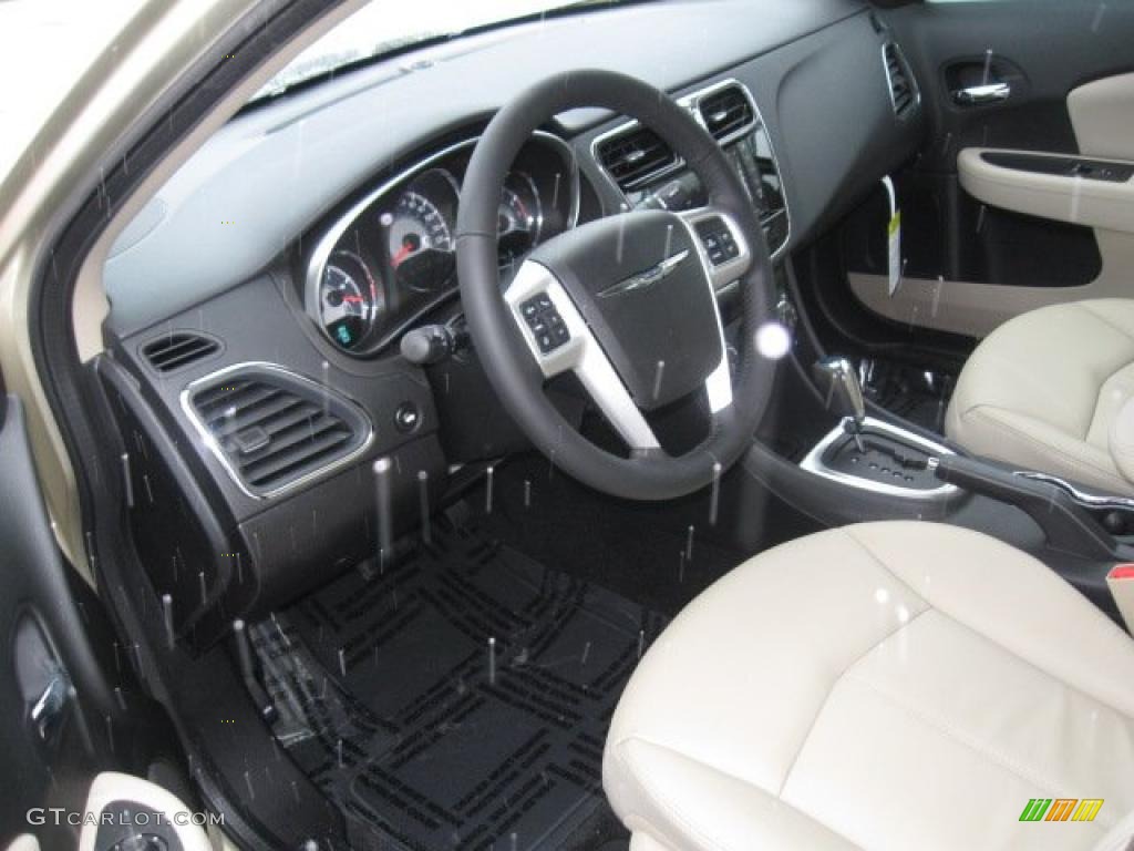 Black/Light Frost Beige Interior 2011 Chrysler 200 Limited Photo #43558450