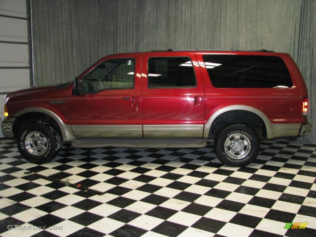 2000 Excursion Limited 4x4 - Toreador Red Metallic / Medium Graphite photo #1