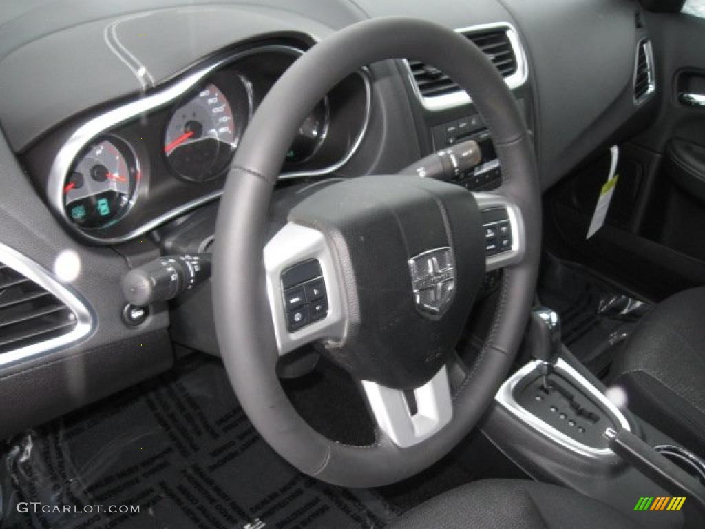 2011 Dodge Avenger Mainstreet Black Steering Wheel Photo #43558994