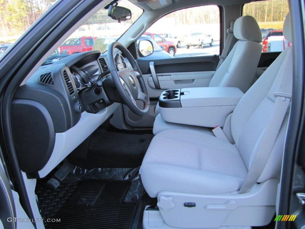 2011 Silverado 1500 LT Crew Cab - Steel Green Metallic / Light Titanium/Ebony photo #9