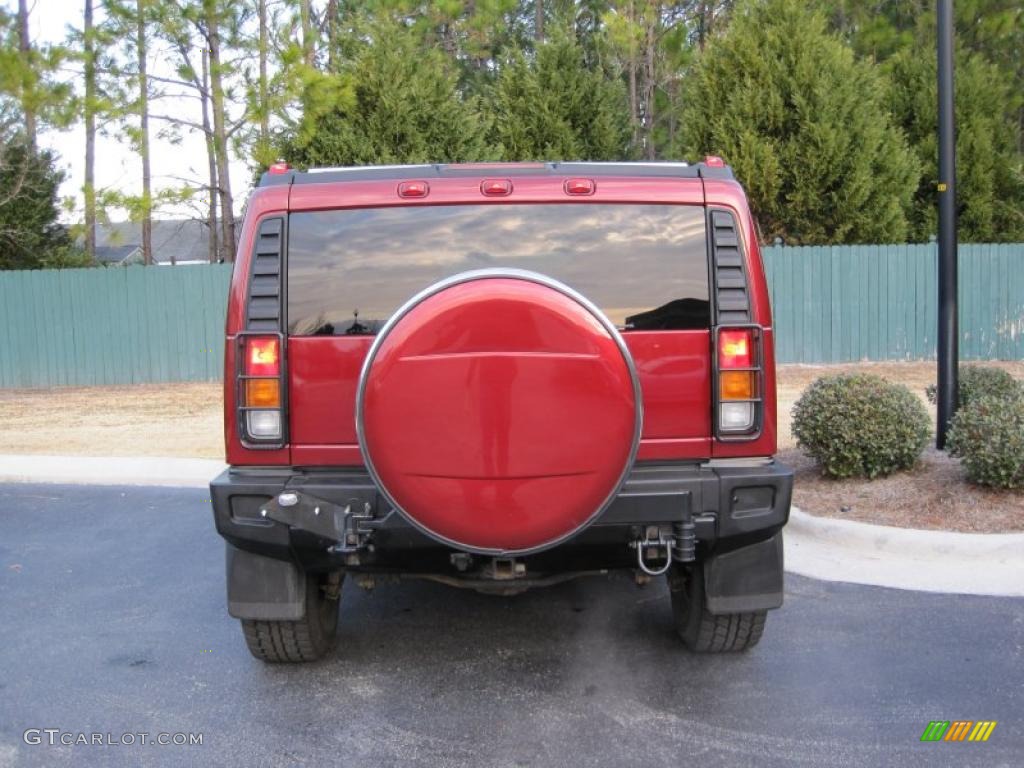 2003 H2 SUV - Red Metallic / Wheat photo #9