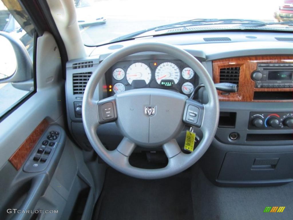 2006 Ram 1500 SLT Quad Cab - Inferno Red Crystal Pearl / Medium Slate Gray photo #15