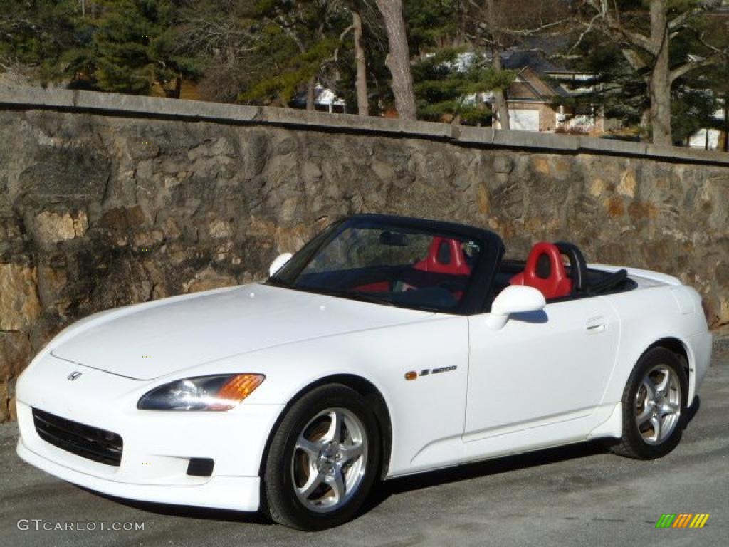 2000 S2000 Roadster - Grand Prix White / Black/Red Leather photo #1