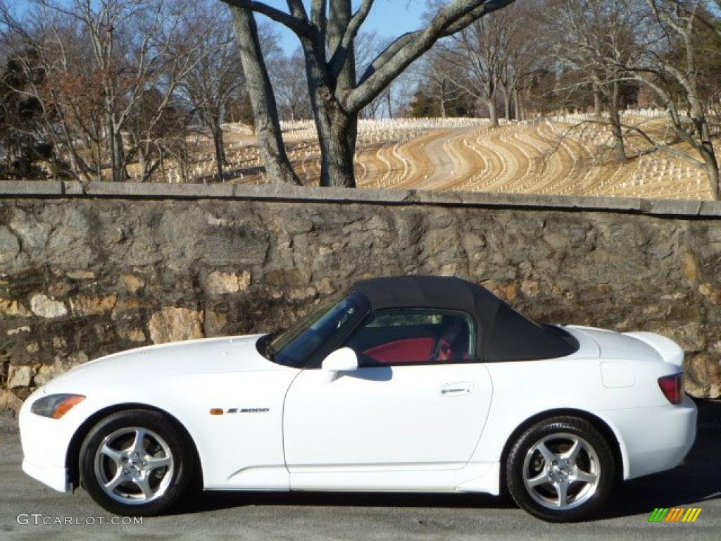 2000 S2000 Roadster - Grand Prix White / Black/Red Leather photo #16